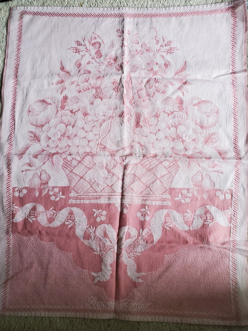 Le Jacquard Francais Primrose Tea Towel 23"x30" Vintage French Farmhouse